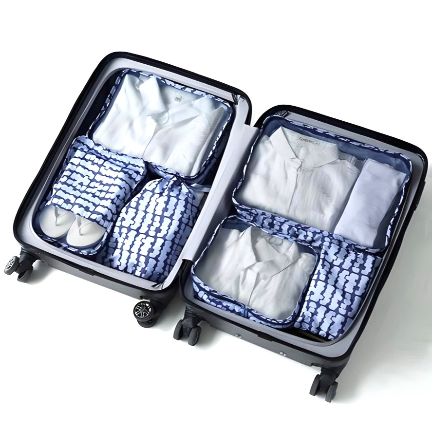 Organized interior with packing cubes